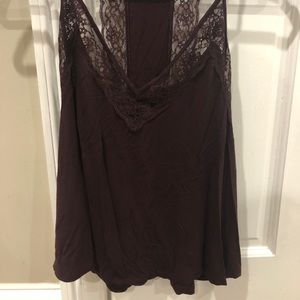 Lace trim tank top